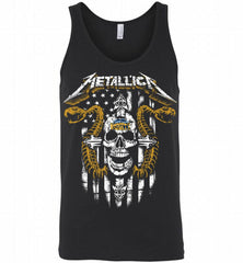 Metallica Snake Skull Denver Nuggets Logo Tank - zezetee