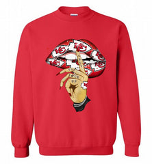 NFL Kansas City Chiefs Lip Shut The Fuck Up Crewneck Sweatshirt - zezetee