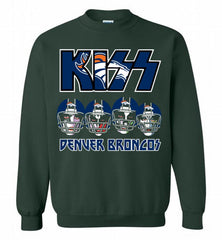 Kiss Denver Broncos Logo Crewneck Sweatshirt - zezetee