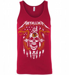 Metallica Snake Skull Chicago Blackhawks Logo Tank - zezetee