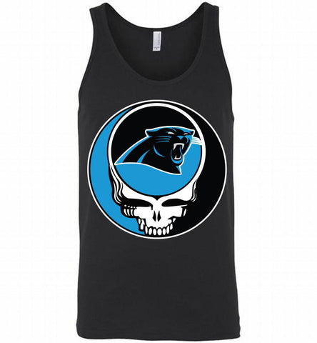 Carolina Panthers Grateful Dead Logo Band Tank - zezetee