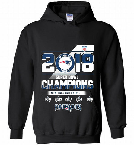 2018 SUPER BOWL CHAMPIONS NEW ENGLAND PATRIOTS Hoodie - zezetee