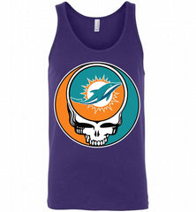 Miami Dolphins Grateful Dead Logo Band Tank - zezetee