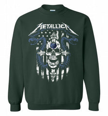 Metallica Snake Skull Memphis Grizzlies Logo Crewneck Sweatshirt - zezetee