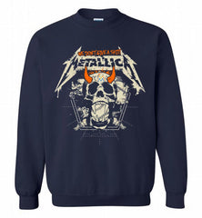 Metallica We Don't Give A Shit Miami Marlins Crewneck Sweatshirt - zezetee