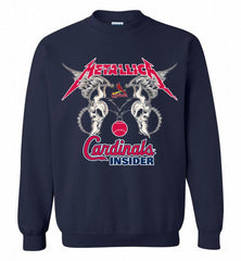 Metallica St Louis Cardinals Logo Crewneck Sweatshirt - zezetee