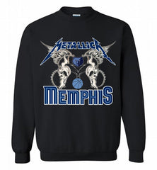 Metallica Memphis Grizzlies Logo Crewneck Sweatshirt - zezetee