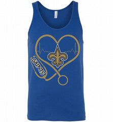 Nurse Heartbeat New Orleans Saints Tank - zezetee