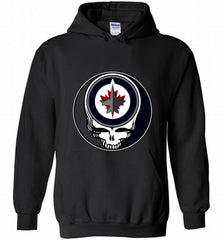 NHL TEAM WINNIPEG JETS X GRATEFUL DEAD LOGO BAND Hoodie - zezetee