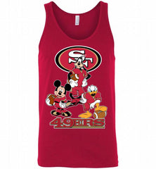 Mickey Goofy Donald Disney  San Francisco 49ers Football Gift Tank - zezetee