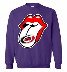 Carolina Hurricanes  x The Rolling Stones Logo Crewneck Sweatshirt - zezetee