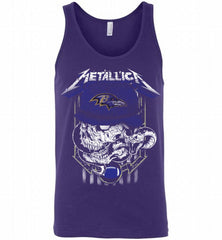 Metallica Skull Snake Baltimore Ravens Tank - zezetee