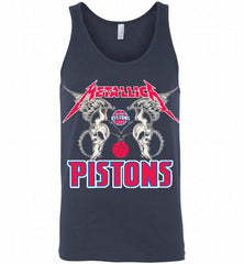 Metallica Detroit Pistons Logo Tank - zezetee