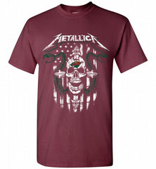 Metallica Snake Skull Minnesota Wild Logo Shirt - zezetee