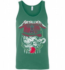 Metallica Skull Los Angeles Angels Logo Tank - zezetee
