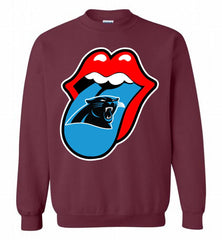 Carolina Panthers  x The Rolling Stones Logo Crewneck Sweatshirt - zezetee