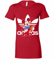 ADIDAS RUGBY MICKEY MOUSE DISNEY SPORTS Bella Ladies Tee - zezetee