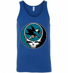 NHL TEAM SAN JOSE SHARKS X GRATEFUL DEAD LOGO BAND Tank - zezetee