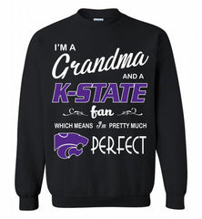 I'M A Grandma And A Kansas State Wildcats Fan Crewneck Sweatshirt - zezetee