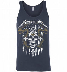 Metallica Snake Skull New Orleans Saints Logo Tank - zezetee