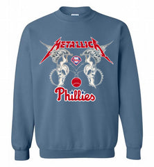 Metallica Philadelphia Phillies Logo Crewneck Sweatshirt - zezetee