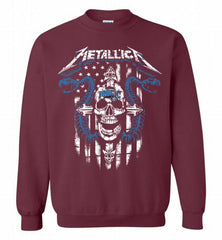 Metallica Snake Skull Orlando Magic Logo Crewneck Sweatshirt - zezetee