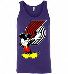 Disney Mickey Mouse Dabbing Portland Trail Blazers Tank - zezetee