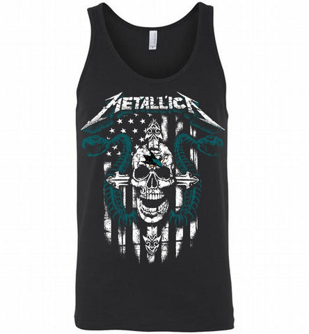 Metallica Snake Skull San Jose Sharks Logo Tank - zezetee