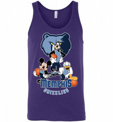 Mickey Goofy Donald Loves Memphis Grizzlies Basketball Fans Tank - zezetee