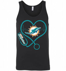 Nurse Heartbeat Miami Dolphins Tank