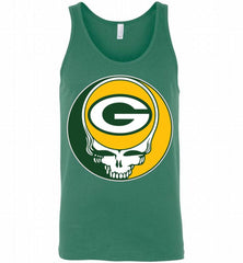 NFL GREEN BAY PACKERS GRATEFUL DEAD FAN FAN FOOTBALL Tank - zezetee