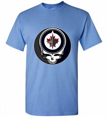 NHL TEAM WINNIPEG JETS X GRATEFUL DEAD LOGO BAND Shirt - zezetee