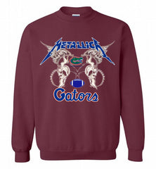 Metallica Florida Gators Logo Crewneck Sweatshirt - zezetee
