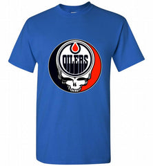 NHL TEAM EDMONTON OILERS X GRATEFUL DEAD LOGO BAND Shirt - zezetee