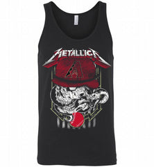 Metallica Skull Arizona Diamondbacks Logo Tank - zezetee