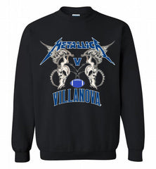 Metallica Villanova Wildcats Logo Crewneck Sweatshirt - zezetee