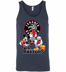 Mickey Goofy Donald Loves Toronto Raptors Basketball Fans Tank - zezetee