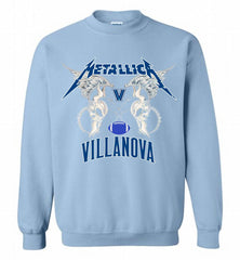 Metallica Villanova Wildcats Logo Crewneck Sweatshirt - zezetee