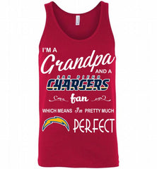 I'M A Grandpa And A Los Angeles Chargers Pretty Much Perfect Tank - zezetee