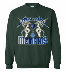 Metallica Memphis Grizzlies Logo Crewneck Sweatshirt - zezetee