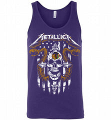 Metallica Snake Skull Chicago Blackhawks Logo Tank - zezetee