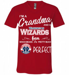 I'M A Grandma And A Washington Wizards Fans Perfect V-Neck Shirt - zezetee