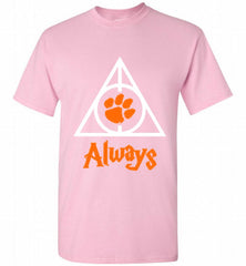 CLEMSON TIGERS UNIVERSITY PAW DEATHLY HALLOWS ALWAYS GIFT Shirt - zezetee