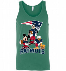 Mickey Goofy Donald Disney New England Patriots Football Gift Tank - zezetee