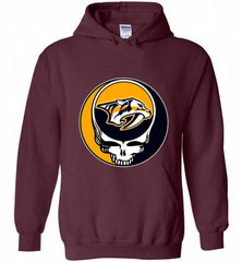 NHL TEAM NASHVILLE PREDATORS X GRATEFUL DEAD LOGO BAND Hoodie - zezetee