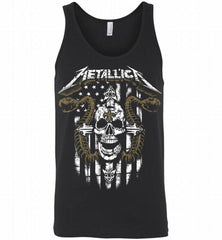Metallica Snake Skull New Orleans Saints Logo Tank - zezetee