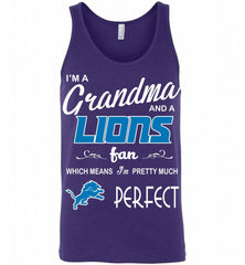 I'M A Grandma And A Detroit Lions Fans I'm Pretty Much Perfect Tank - zezetee