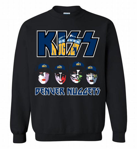 Kiss Denver Nuggets Logo Crewneck Sweatshirt - zezetee