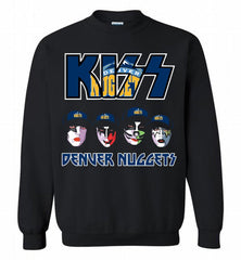 Kiss Denver Nuggets Logo Crewneck Sweatshirt - zezetee