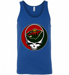 NHL TEAM MINNESOTA WILD X GRATEFUL DEAD LOGO BAND Tank - zezetee